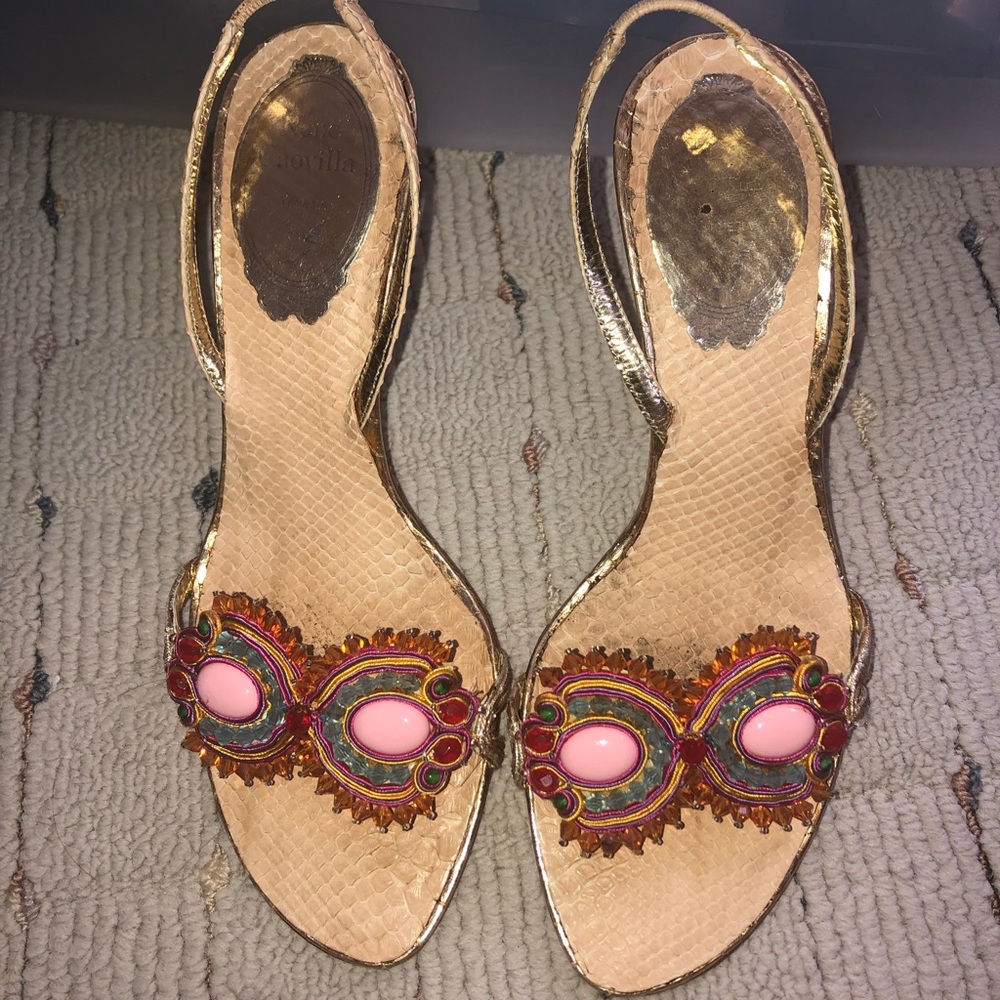 Gorgeous Rene Caovilla Python Slingback Sandals 35 - image 2